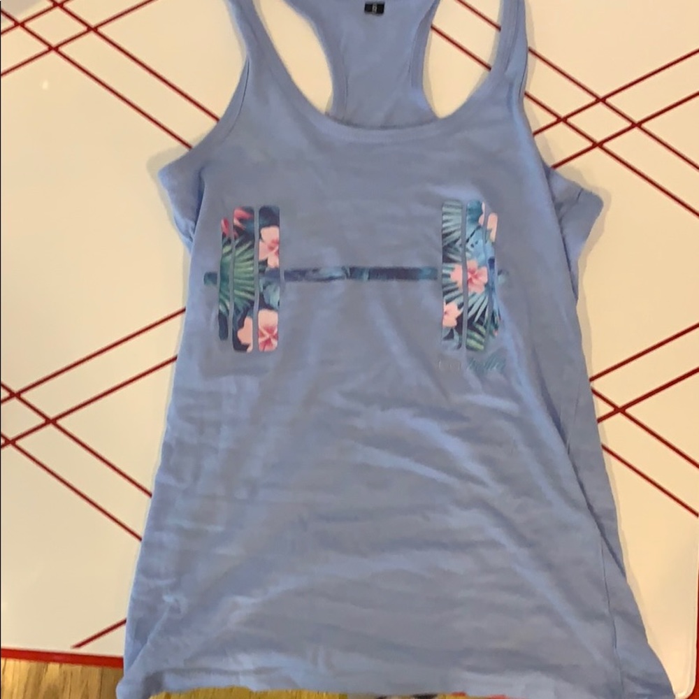 Barbella box light blue barbell tank cotton